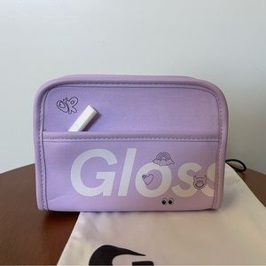 Glossier limited edition Olivia rodrigo purple makeup bag